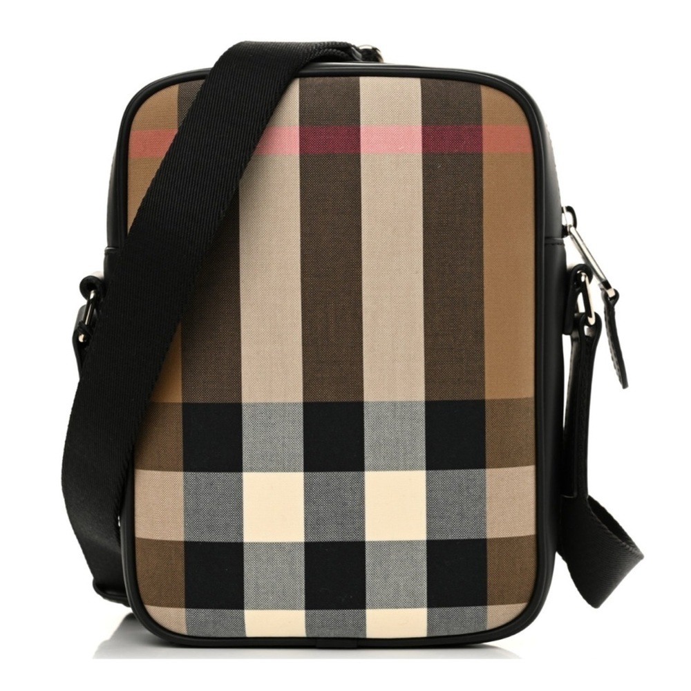 Burberry paddy check canvas vertical Crossbody camera bag NWT